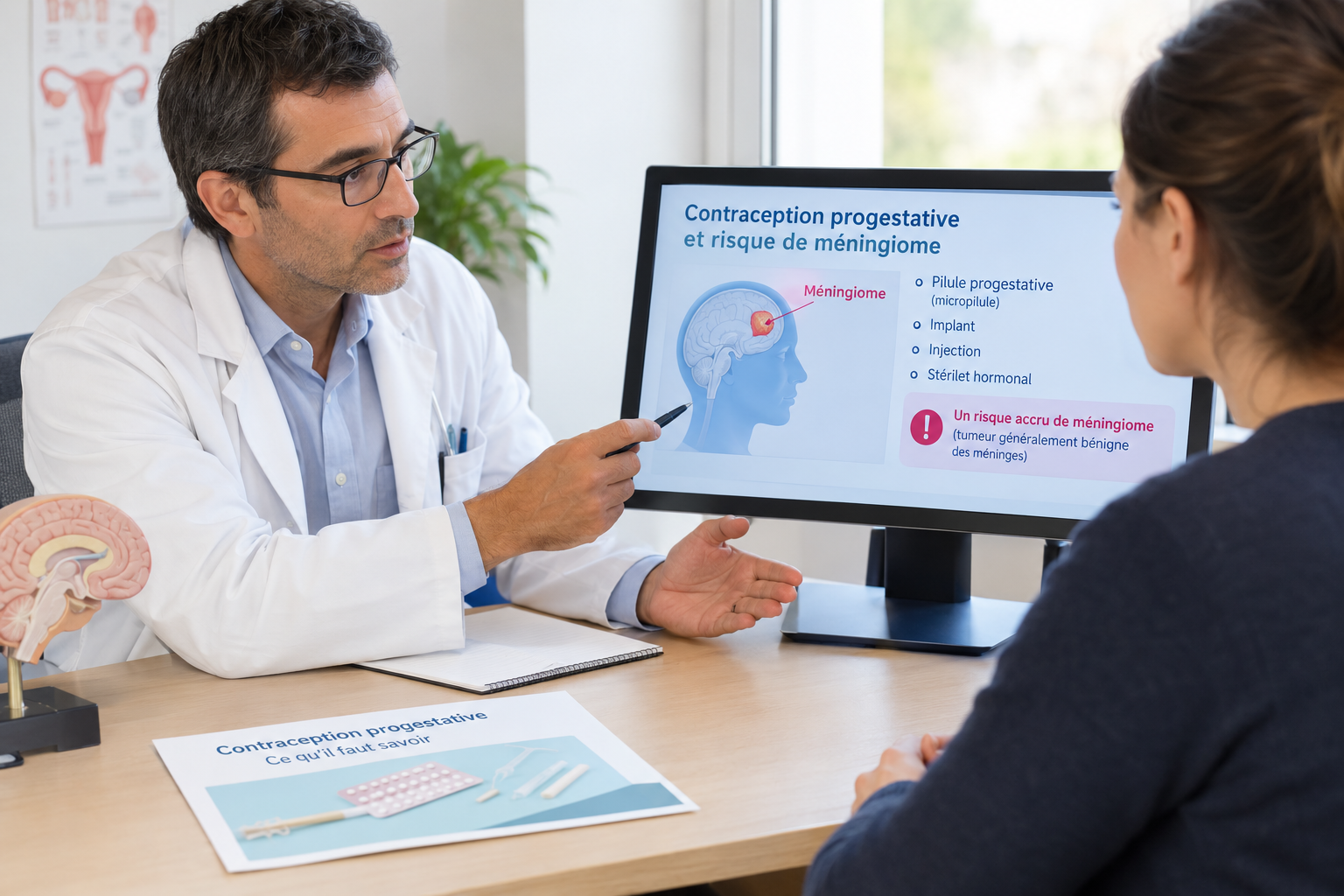 Pilule progestative et risque de méningiome